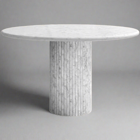 DOMINIO CARRARA WHITE MARBLE DINING TABLE- CASA DI ANDI