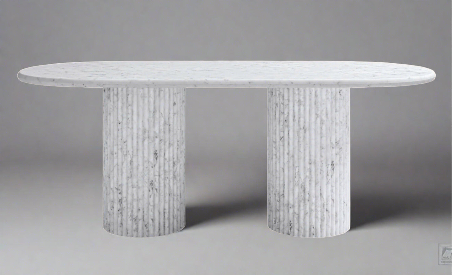 IMPERO MUGLA WHITE MARBLE DINING TABLE  SIDE - CASA DI ANDI