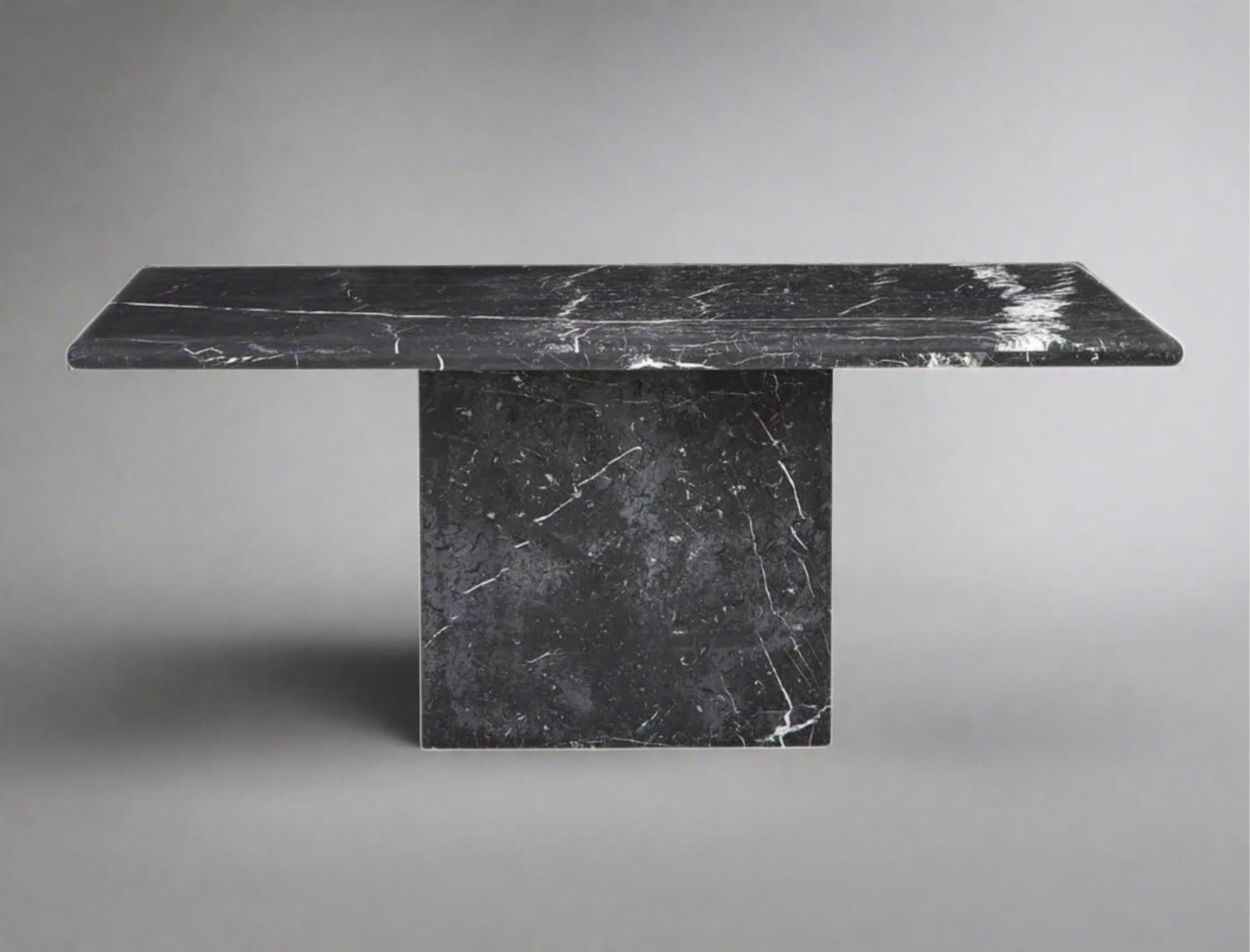 QUADRO BLACK MARQUINA MARBLE DINING TABLE  SIDE - CASA DI ANDI