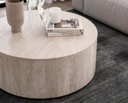 SFERICO LIGHT TRAVERTINE COFFEE TABLE - CASA DI ANDI